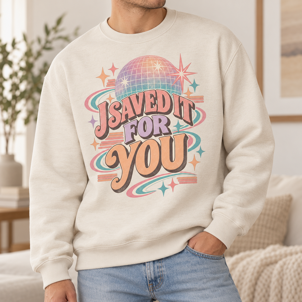 Lumiera I Saved It For You Sandshell crewneck print close-up