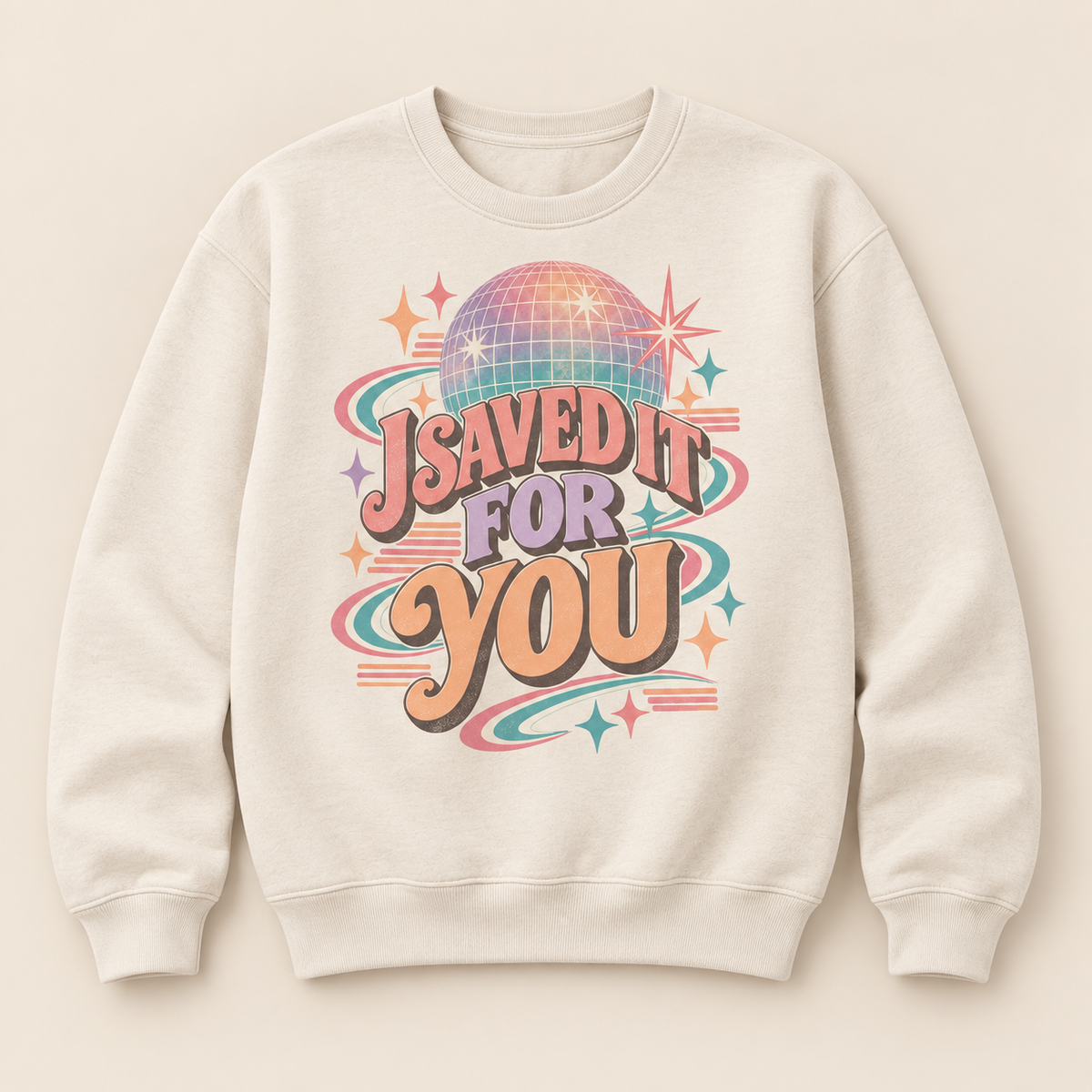 Lumiera I Saved It For You Sandshell crewneck folded product photo