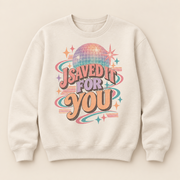 Lumiera I Saved It For You Sandshell crewneck folded product photo