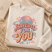 Lumiera I Saved It For You Sandshell crewneck front view