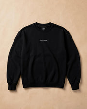 Black Closer Than Yesterday crewneck flat lay