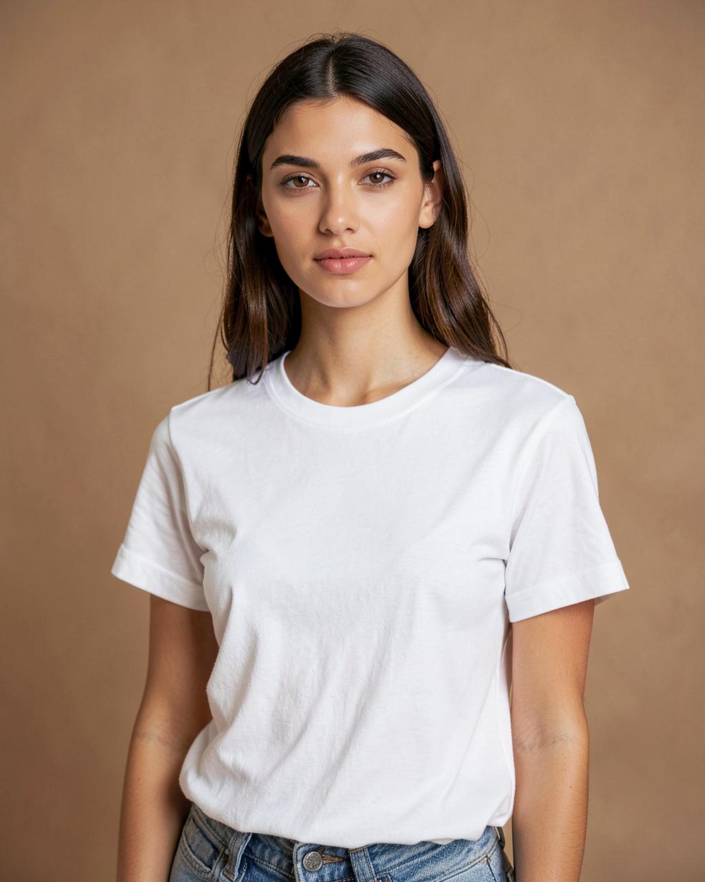 Model wearing the white Still My Favourite Person tee